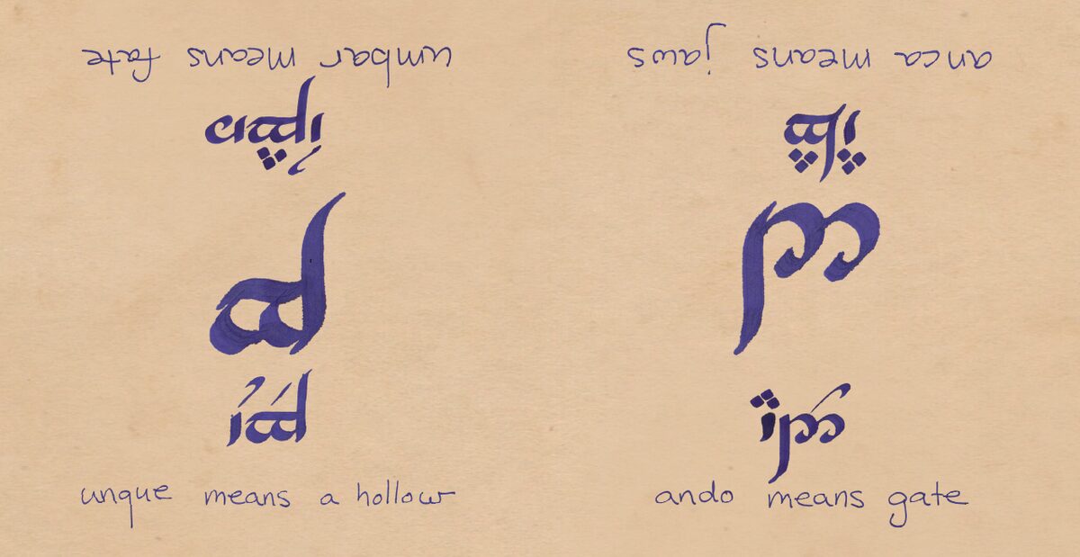 A spread from The Tots’ Tengwar
